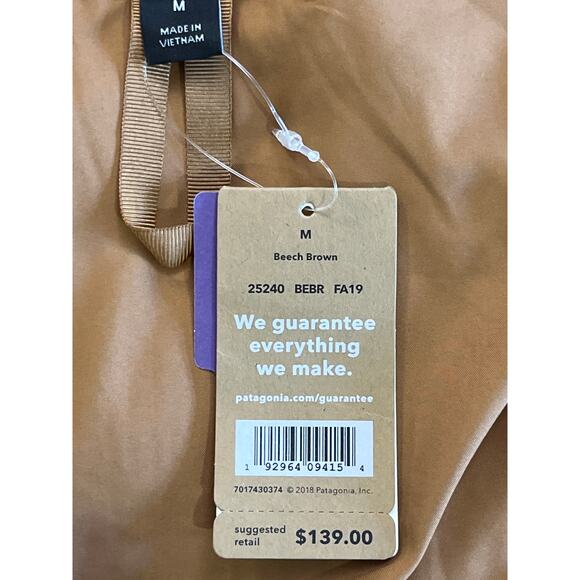 Patagonia Los Gatos Bomber Jacket Women’s M Beech Brown Teddy Fleece NWT - Picture 2 of 8